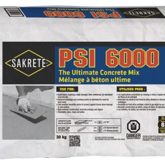 King SAKRETE PSI 6000 Series 11509030 Concrete Mix, Gray, Powder, 30 kg, Bag