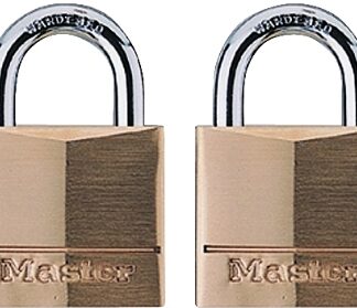 Master Lock 120Q Padlock, Keyed Alike Key, 5/32 in Dia Shackle, Steel Shackle, Brass Body, 3/4 in W Body