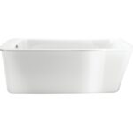 Maax Lounge 105798-000-001-10 Bathtub, 68 gal, 64 in L, 34 in W, 22-1/4 in H, Free-Standing Installation, Acrylic, White