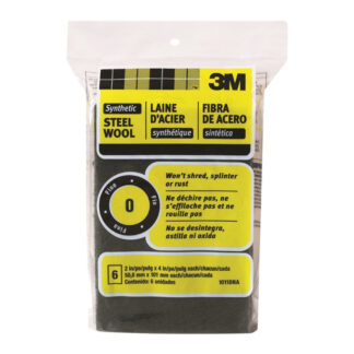 3M 10118NA 2" x 4" Fine Steel Wool Pad, 6 Pack