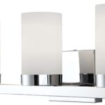 Canarm IVL429A03CH Vanity Light, 100 W, 3-Lamp, A Lamp, Steel Fixture, Chrome Fixture
