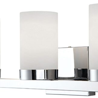 Canarm IVL429A03CH Vanity Light, 100 W, 3-Lamp, A Lamp, Steel Fixture, Chrome Fixture