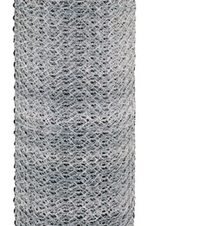 Rangemaster 6432 Poultry Netting, 50 ft L, 72 in W, 20 ga Gauge, Hexagonal Mesh, 1 in Mesh, Steel, Galvanized