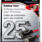 PowerZone OR514725/506725 Extension Cord, 14 AWG Cable, 25 ft L, 125 V, Red