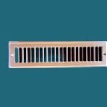 Imperial RG1277 Toe Space Grille, 10 in L, 3 in W, Rectangle, Steel, White