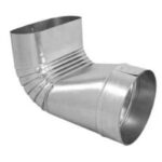 Imperial GV2098 Round to Oval Boot, 90 deg, Galvanized
