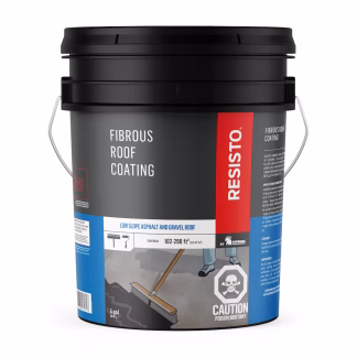 Resisto 53031 18.9L Fiberous Roof Coating - Black