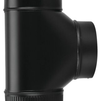 Imperial BM0084 Assembled Tee, 7 in, 24 ga Thick Wall, Steel, Black, Matte