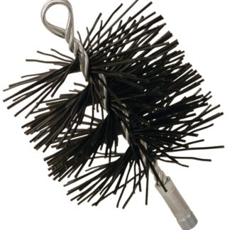 Imperial BR0075 Round Chimney Brush, 5 in Dia Brush, Polypropylene Fiber Trim