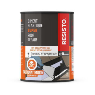 Resisto 53013 2.2lb Super Roof Repair Pro Plastic Cement - Black