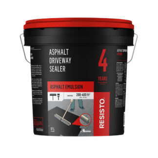 Resisto 50103/50000 17L Asphalt Driveway Sealer - Black