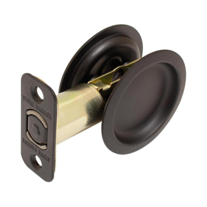 Weiser Round Passage Pocket Door Lock - Matte Black