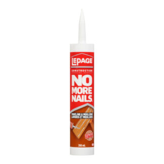 LePage 1654662 266ml No More Nails Paneling & Moulding Construction Adhesive - White
