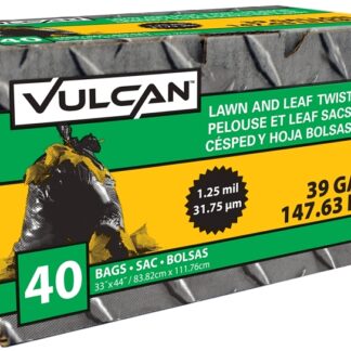 Vulcan FG-03812-05 Lawn and Leaf Bag, 39 gal, Black