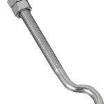 National Hardware 2162BC Series N221-689 Hook Bolt, 5/16 in Thread, 5 in L, Steel, Zinc, 100 lb Working Load Sells in Quantity of 10