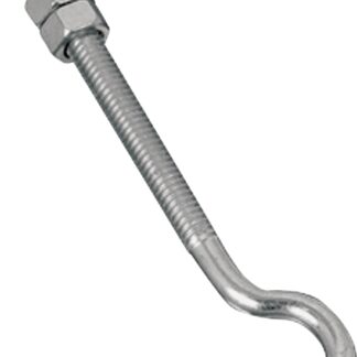 National Hardware 2162BC Series N221-689 Hook Bolt, 5/16 in Thread, 5 in L, Steel, Zinc, 100 lb Working Load Sells in Quantity of 10