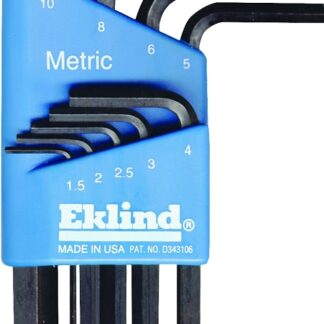 Eklind 10509 Hex Key Set, 9-Piece, Steel, Black