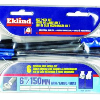 Eklind 55166 Hex T-Key Set, 6-Piece, Steel, Black