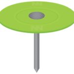 Stinger 0135133 Cap Nail, 2 in L, Flat Head, 12 ga Gauge, Plastic/Steel