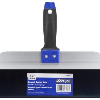 Vulcan 360233L Knife, 3-1/8 in W Blade, 12 in L Blade, Steel Blade, Taping knife Blade, ErgoSoft Handle, TPR/PP Handle
