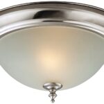 Boston Harbor F51WH02-1005-BN Two Light Flush Mount Ceiling Fixture, 120 V, 60 W, 2-Lamp, A19 or CFL Lamp