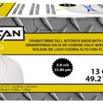 Vulcan FG-O3812-04 Kitchen Trash Bag, 13 gal, White