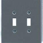Atron Traditional Series 2-161TT Wallplate, 4-3/4 in L, 5 in W, 2-Gang, Metal, Chrome