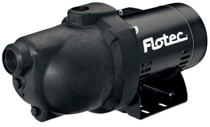 Flotec FP4012-10 Jet Pump, 1-1/4 in NPT Inlet x 1 in NPT Outlet, 25 ft, 77 psi, 1/2 hp, 230/115 VAC, 9.4 A, 8 gpm
