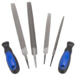 Vulcan JL-FS-6PCS-2 File Set, 6-Piece, Blade: Steel Handle: PP + TPR, Blue & Black (Handle)