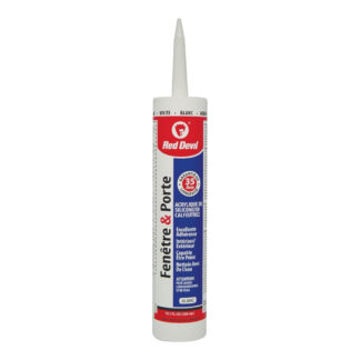 Red Devil 0111CA 10.1oz Window & Door Siliconized Acrylic Caulking - White
