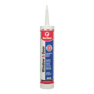 Red Devil 0115CA 10.1oz Window & Door Siliconized Acrylic Caulking - Clear