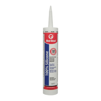 Red Devil 0117CA 9oz 100% Silicone Caulking - White