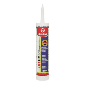 Red Devil 0118CA 10.1oz LifetimeUltra Premium Elsatomeric Acrylic Sealant - White