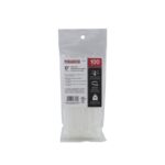 ProSource CT0904 Cable Tie, 35 mm Max Bundle Dia, Self-Locking Locking, Nylon, White