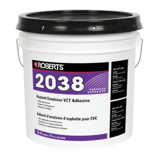Roberts 2038RB015 Asphalt Emulsion Adhesive, Black, 4 gal Pail