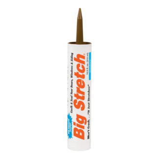 Sashco 10018 10.5oz Big Stretch Caulking, 12 Pack - Woodtone