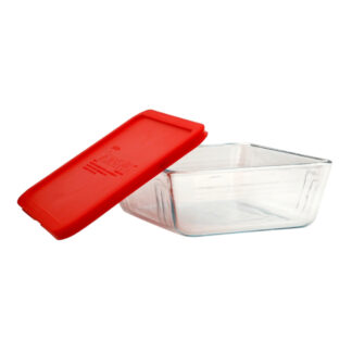 Pyrex® 1075451 10-1/2" x 7-3/4" x 3" 11-Cup Glass Food Container