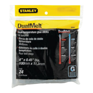 Stanley GS20DT 4" x 0.45" DualMelt Glue Stick, 24 Pack