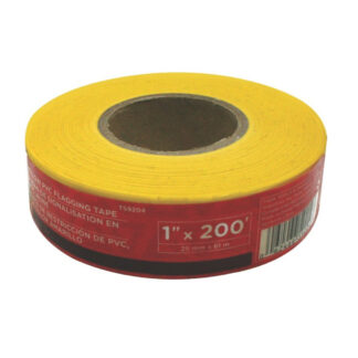 Task T59204 200ft x 1" PVC Flagging Tape - Yellow
