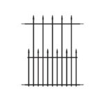 Nuvo Iron TEQF1 Tiger Eye Double Panel, 29 in H, Metal, Black