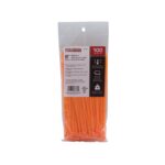 ProSource CT0944 Cable Tie, 50 mm Max Bundle Dia, Self-Locking Locking, Nylon, Orange