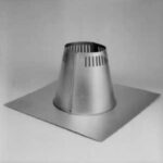 Selkirk SuperVent Series JM7ATC Roof Flashing, 24 in OAL, 24 in OAW, 7 in Pipe, Galvalume Steel