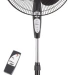 PowerZone SP2-18ARY Stand Fan, 120 V, 0.54 A, 90 deg Sweep, 18 in Dia Blade, 3-Blade, Plastic Blade, Black