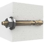 Reliable WAZ586MK Wedge Anchor, 5/8 in Dia, 6 in OAL, Steel, Zinc