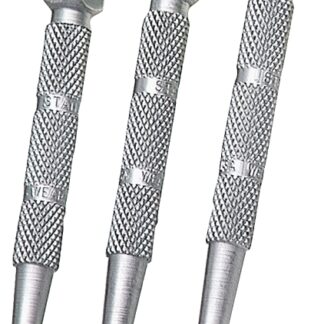 STANLEY 58-230 Nail Set, 3-Piece, Steel, Black Oxide