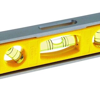 STANLEY 42-465 Torpedo Level, 9 in L, 3-Vial, 1-Hang Hole, Magnetic, Aluminum, Silver/Yellow