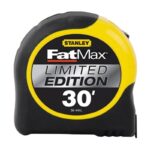 STANLEY 96-444S Measuring Tape, 30 ft L Blade, 1-1/4 in W Blade, ABS Case, Black/Yellow Case