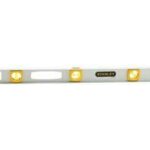 STANLEY 42-074 I-Beam Level, 24 in L, 3-Vial, 1-Hang Hole, Non-Magnetic, Aluminum, Silver