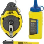 STANLEY 47-681L Chalk Line Reel Kit, 100 ft L Line, Blue Line, 3:1 Gear Ratio