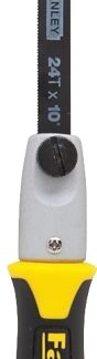 STANLEY 20-220 Handsaw, 5 in Reciprocal, 10 in Hack L Blade, 10 Reciprocal, 24 Hack TPI, Cushion-Grip Handle